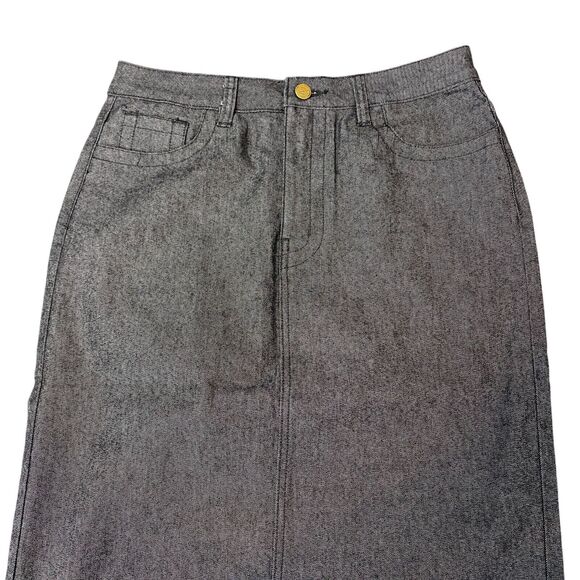 The Main Street Exchange Skirt Womens 6 Black Denim Stretch Regular Fit - Picture 11 of 14